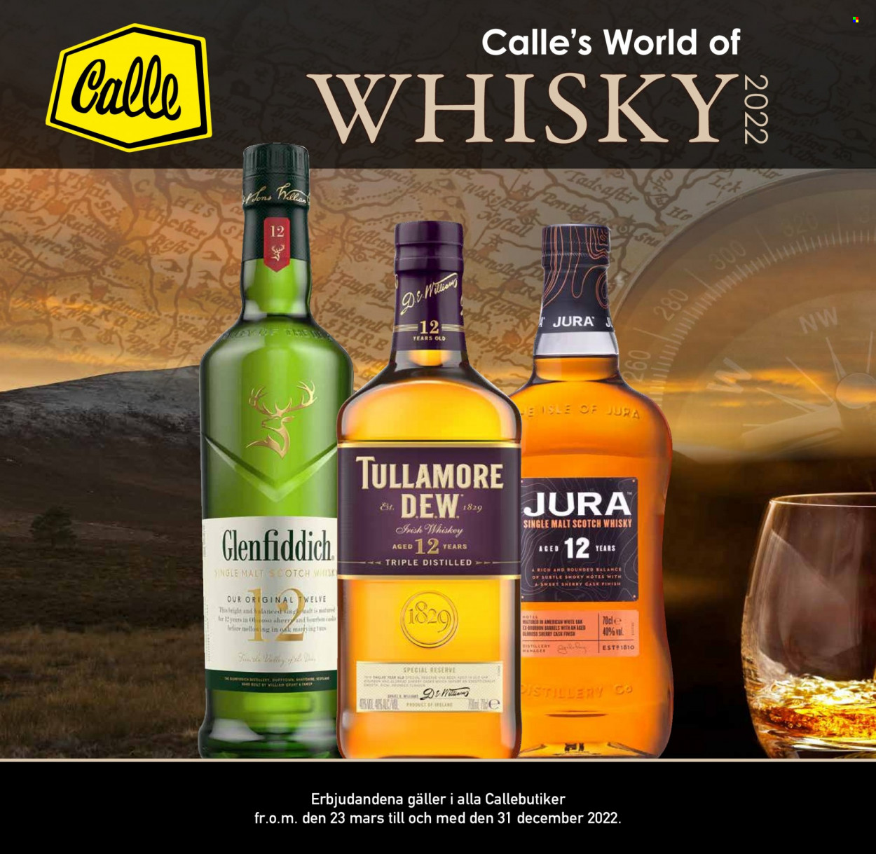 Calle tilbud  - 23.03.2022 - 31.12.2022 - tilbudsprodukter - Mars, scotch whisky, sherry, single malt, whisky, Tullamore D.E.W.. Side 1.