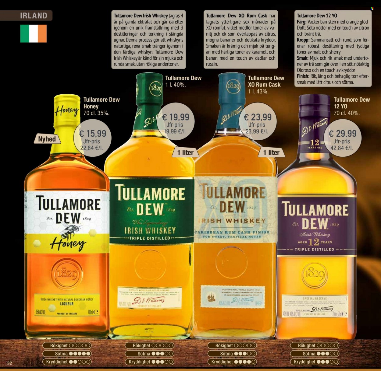 Calle tilbud  - 23.03.2022 - 31.12.2022 - tilbudsprodukter - sherry, whisky, Tullamore D.E.W.. Side 32.