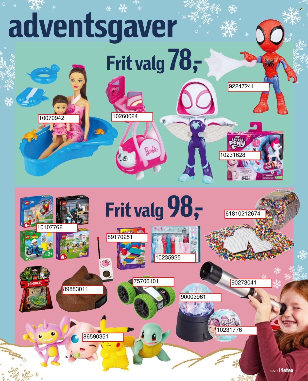 føtex tilbud  - 17.10.2022 - 31.12.2022 - tilbudsprodukter - My Little Pony, Magica, Barbie, LEGO, Lego Duplo, Lego Friends. Side 7.