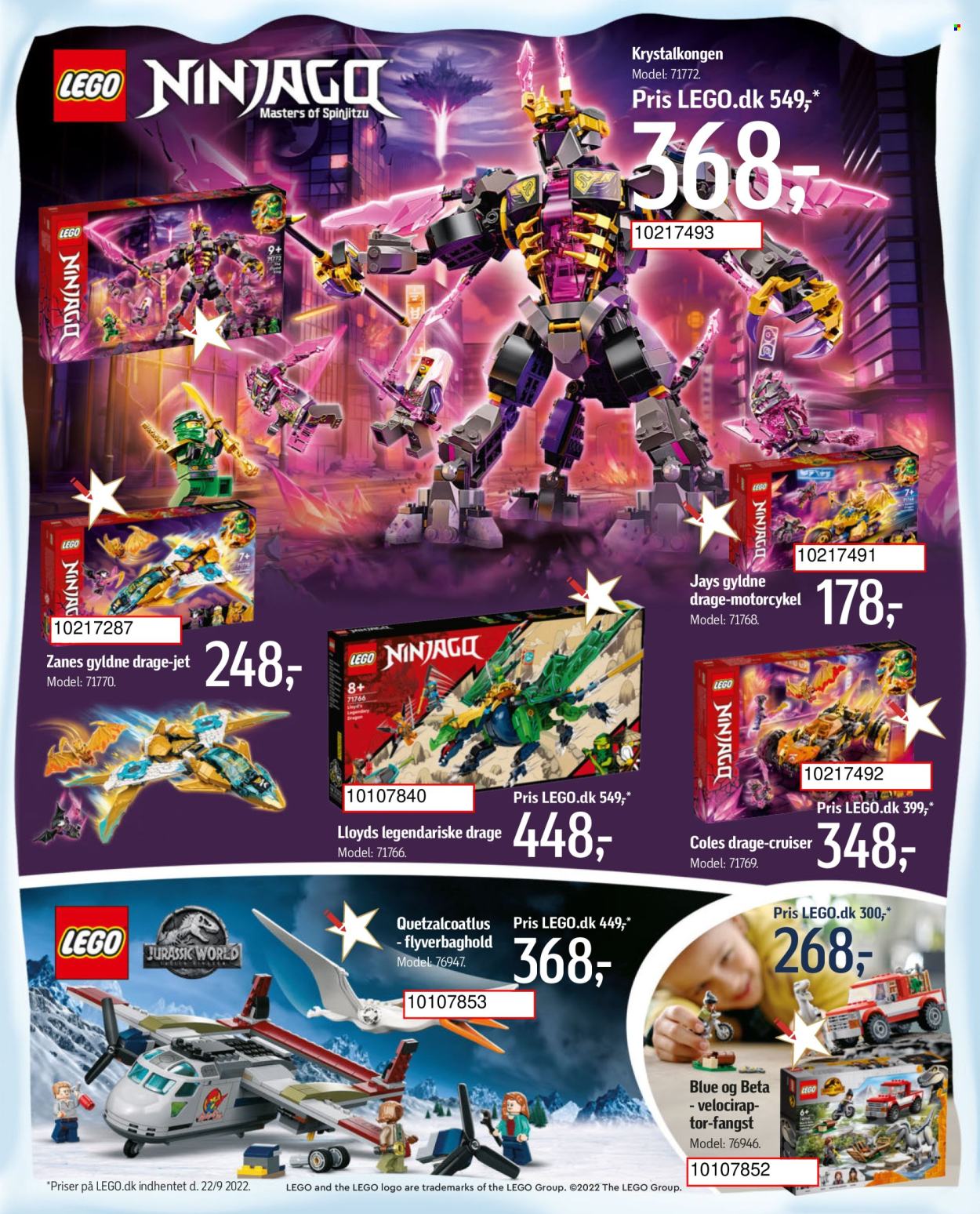 føtex tilbud  - 17.10.2022 - 31.12.2022 - tilbudsprodukter - Jurassic World, LEGO, LEGO Ninjago. Side 11.