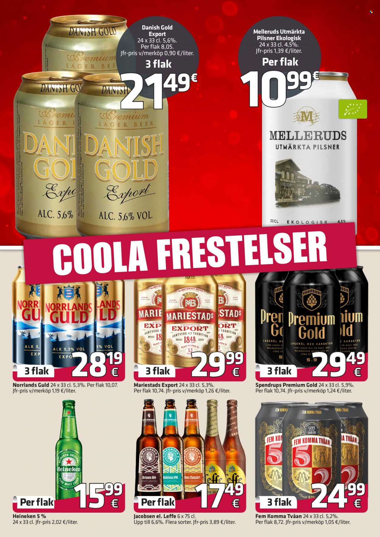 Fleggaard tilbud  - 09.11.2022 - 03.01.2023 - tilbudsprodukter - Coola, brown ale, Heineken, Jacobsen, Leffe, øl, IPA. Side 2.