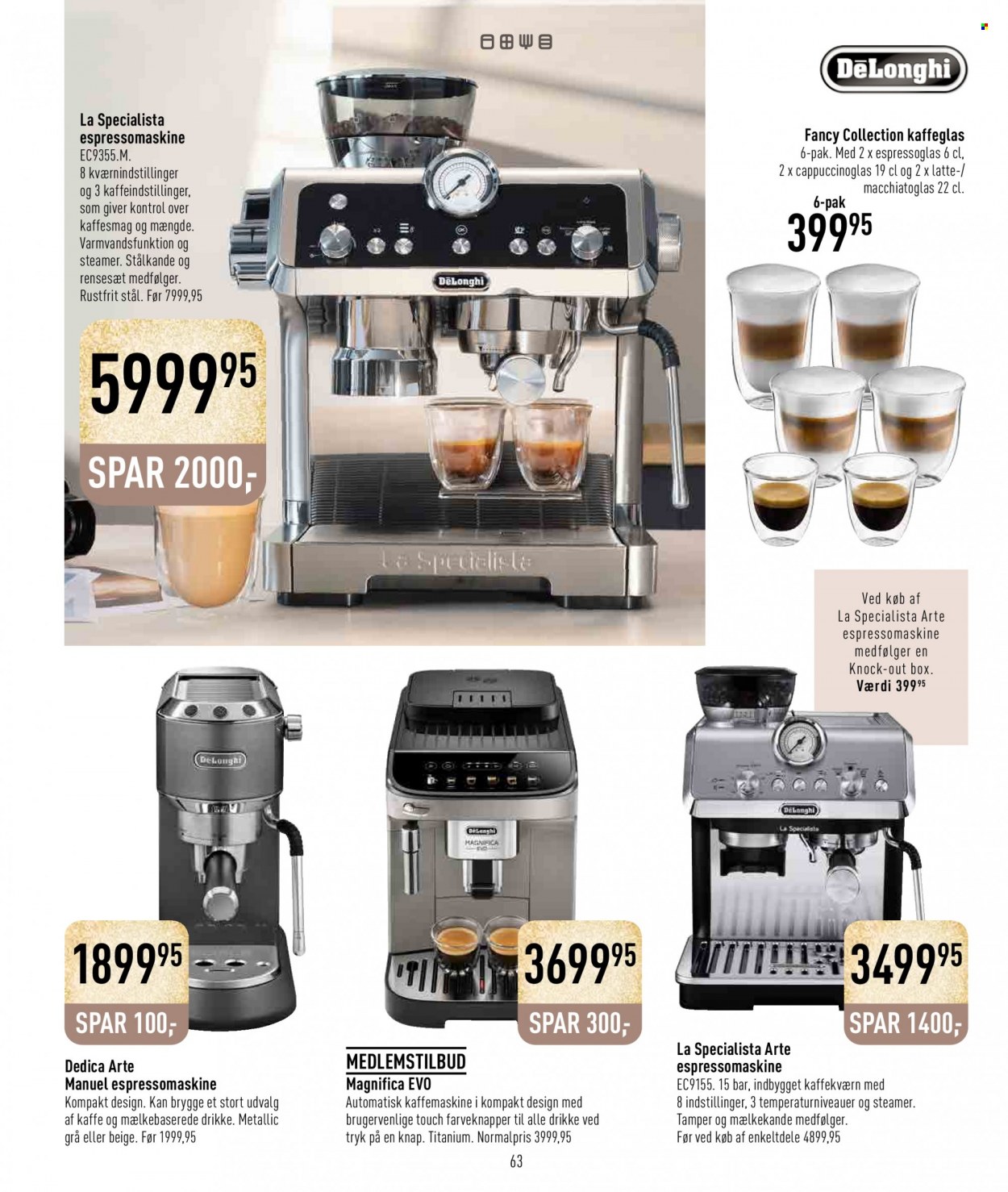 Imerco tilbud  - 25.11.2022 - 23.12.2022 - tilbudsprodukter - espressomaskine, kaffeemaskine. Side 63.