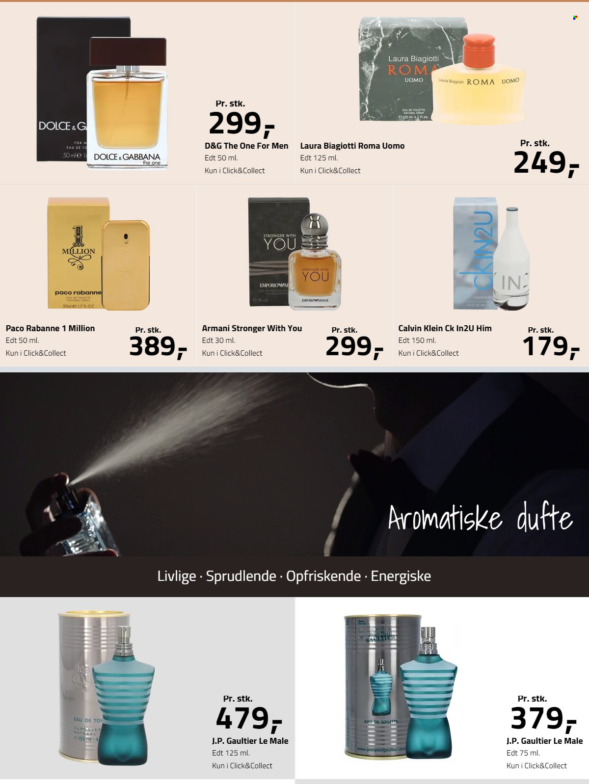 thumbnail - Fleggaard tilbud  - 28.6.2023 - 31.12.2023 - tilbudsprodukter - Calvin Klein, Dolce & Gabbana, eau de toilette, Paco Rabanne, dufte. Side 8.