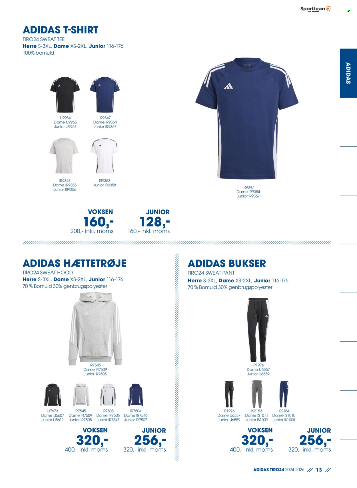 thumbnail - Sportigan tilbud  - tilbudsprodukter - Adidas, bukser, T-shirt. Side 13.