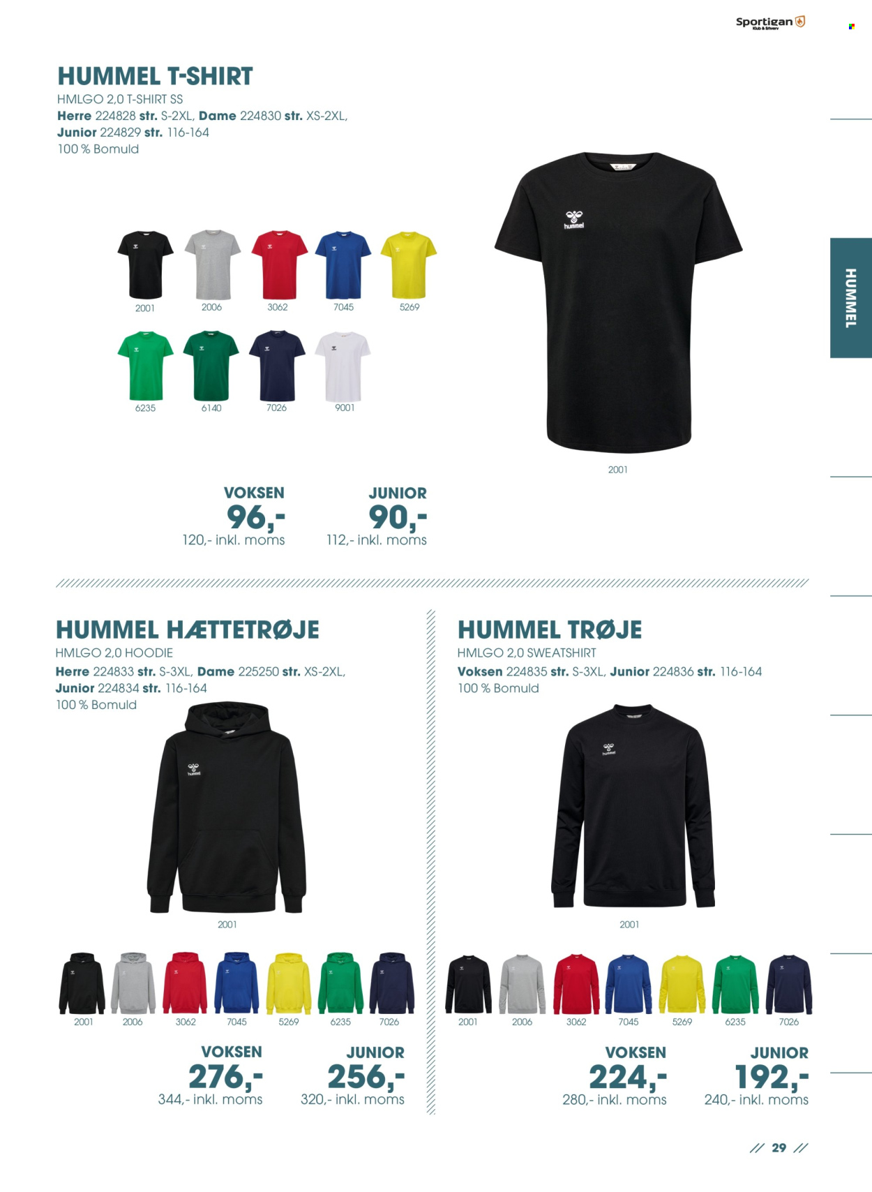 thumbnail - Sportigan tilbud  - tilbudsprodukter - Hummel, trøje, T-shirt, sweatshirt. Side 29.