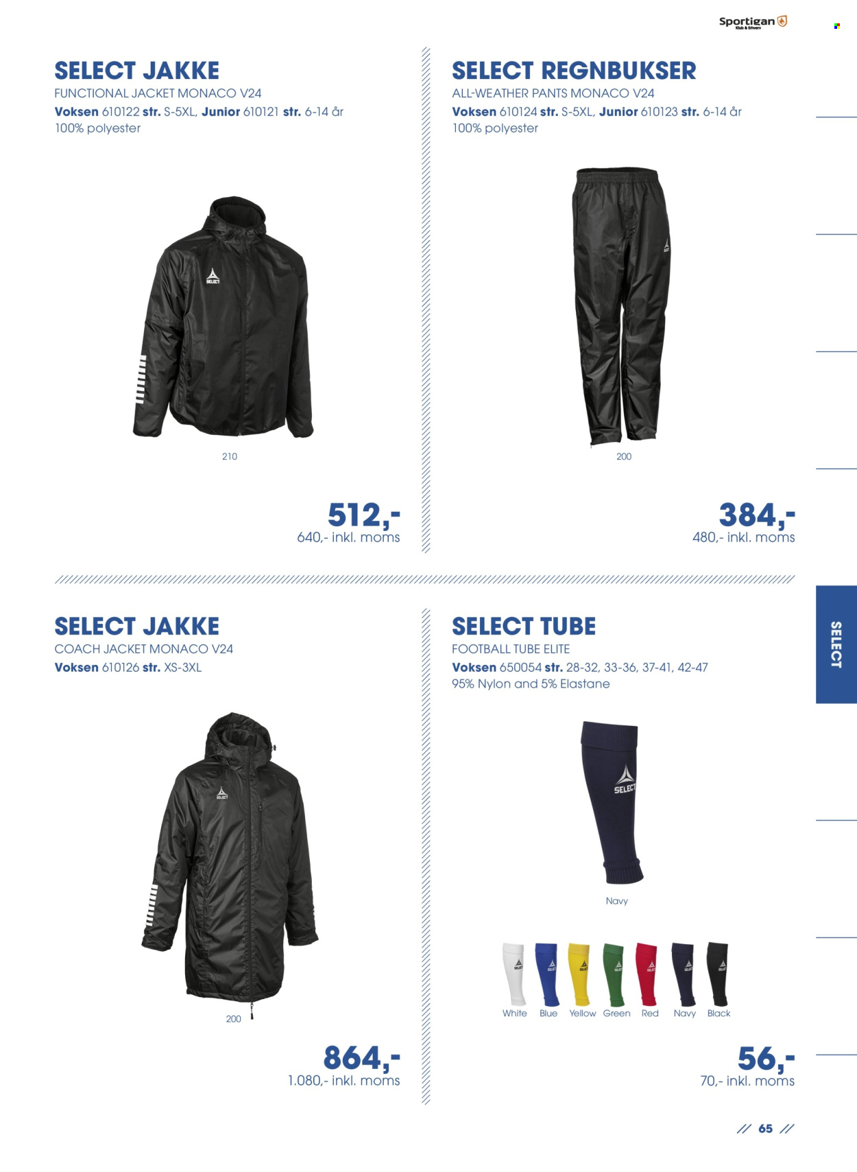 thumbnail - Sportigan tilbud  - tilbudsprodukter - jakke, Select. Side 65.