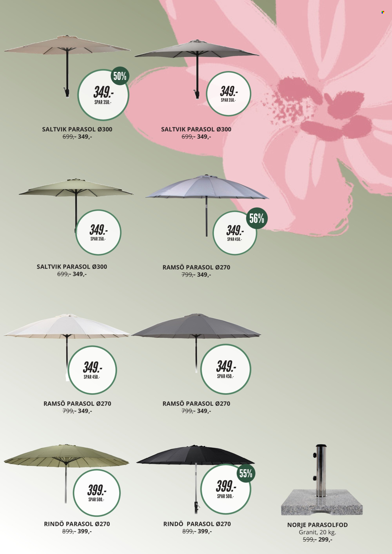 thumbnail - My Home tilbud  - tilbudsprodukter - parasol, parasolfod. Side 37.