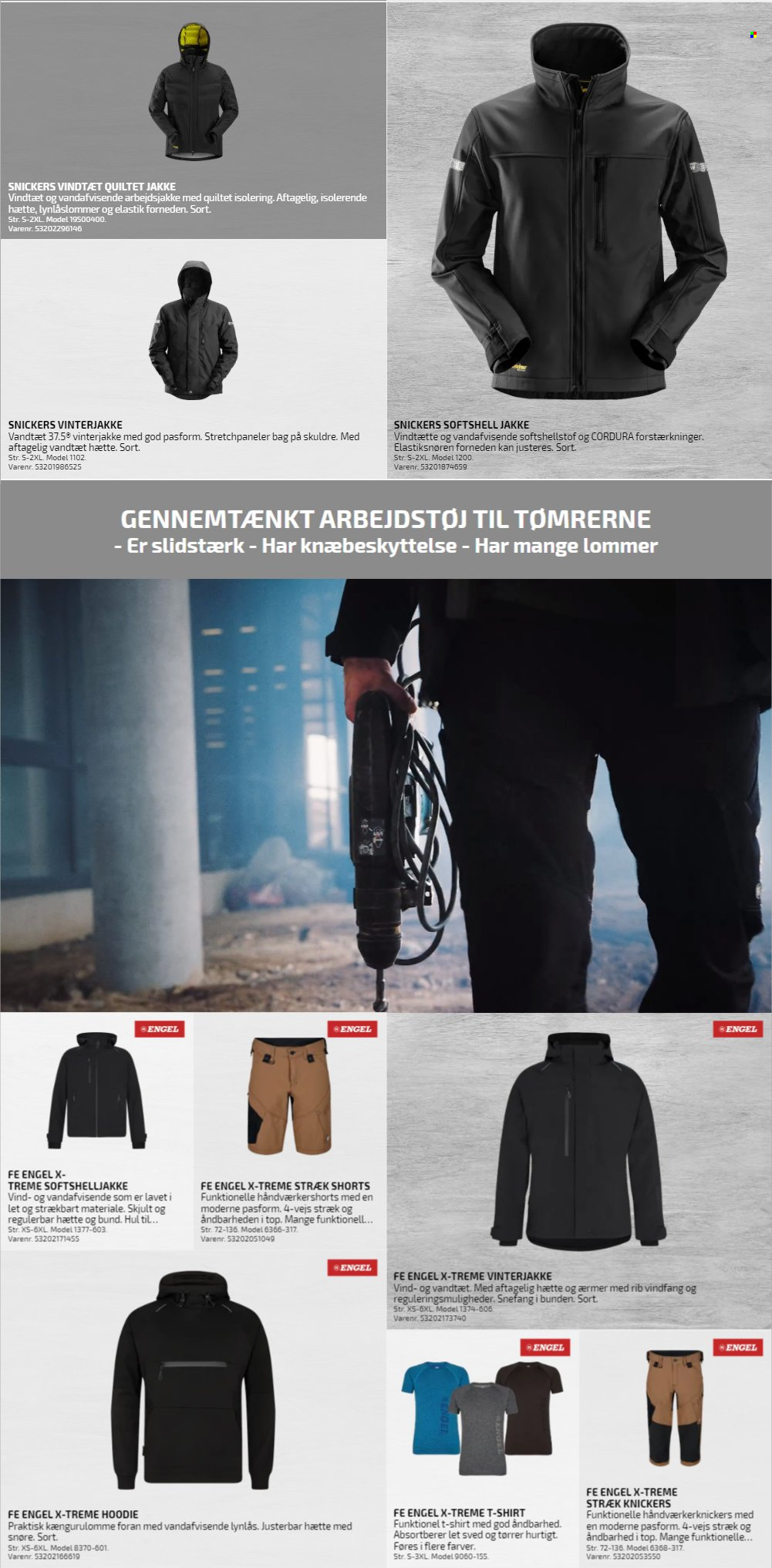thumbnail - Davidsen tilbud  - tilbudsprodukter - jakke, Snickers, softshelljakke, shorts, T-shirt. Side 3.