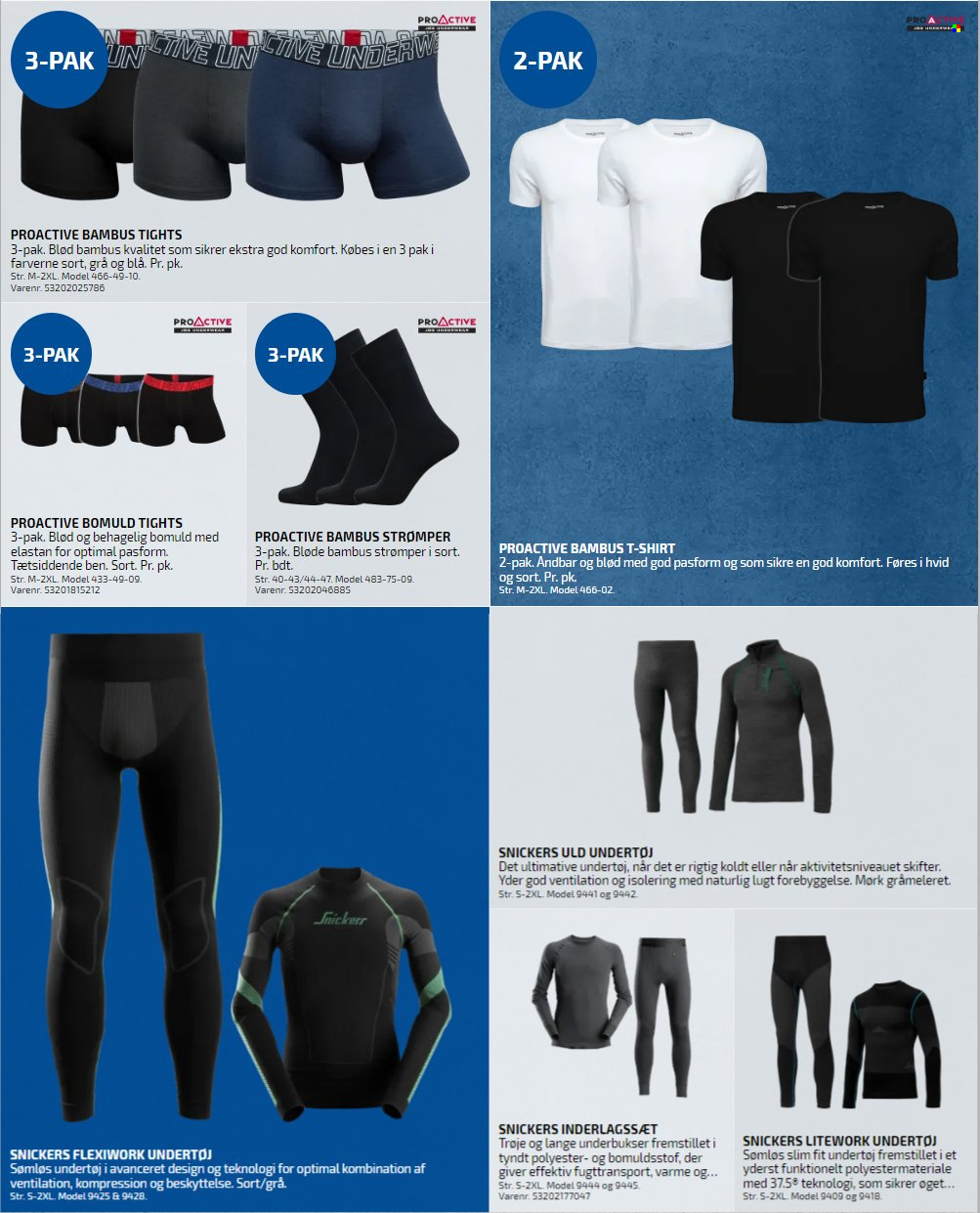 thumbnail - Davidsen tilbud  - tilbudsprodukter - Snickers, trøje, T-shirt, tights, Lange, underbukser, strømper. Side 24.