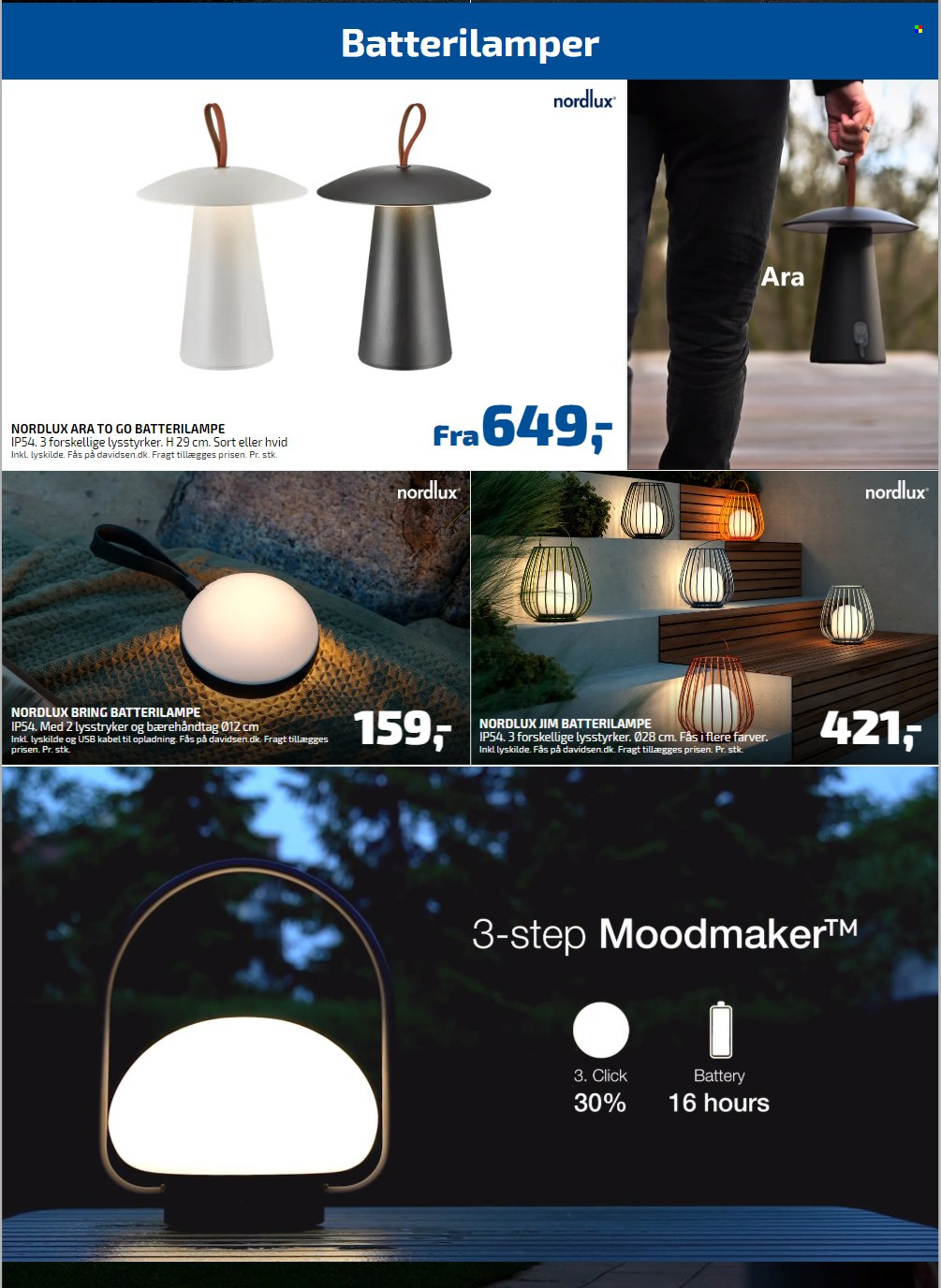 thumbnail - Davidsen tilbud  - tilbudsprodukter - lampe, Nordlux. Side 8.