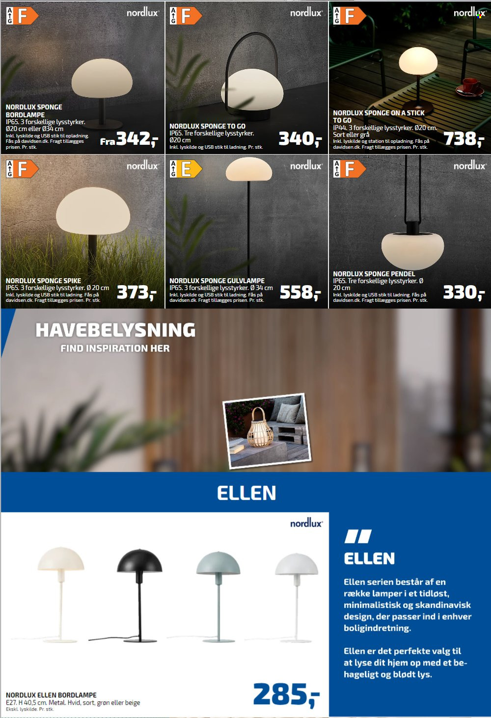 thumbnail - Davidsen tilbud  - tilbudsprodukter - lys, pendel, bordlampe, gulvlampe, Nordlux. Side 9.