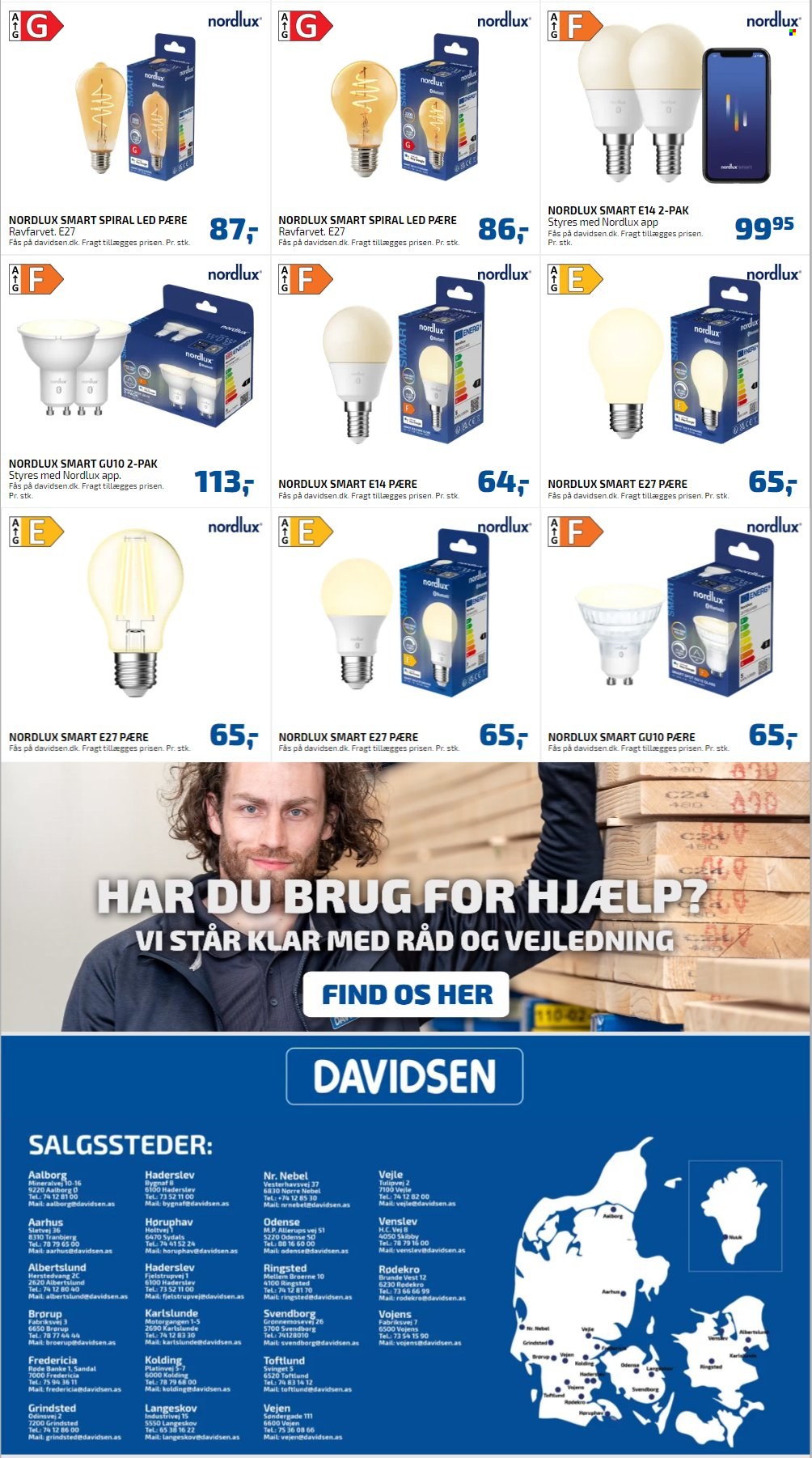 thumbnail - Davidsen tilbud  - tilbudsprodukter - vest, Nordlux. Side 19.