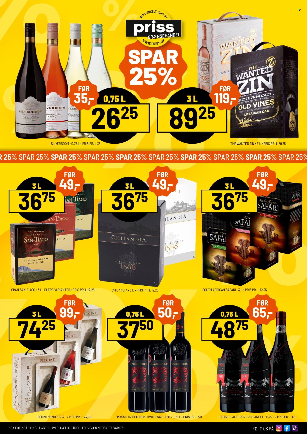 thumbnail - Priss tilbud  - tilbudsprodukter - vin, Zinfandel, Shiraz, Bold. Side 3.