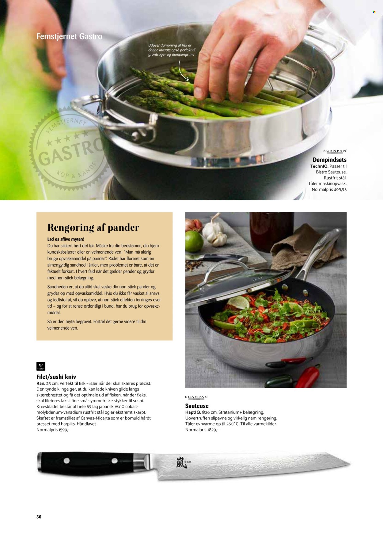 thumbnail - Kop & Kande tilbud  - tilbudsprodukter - sushi, kniv, skål. Side 30.