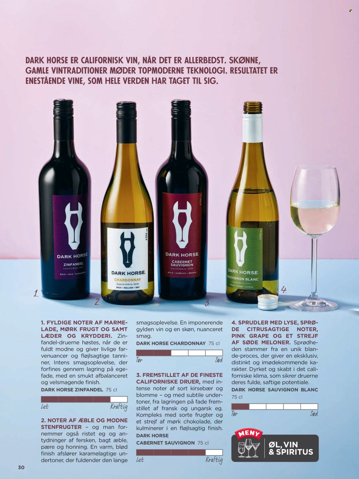 thumbnail - MENY tilbud  - tilbudsprodukter - blomme, sødt pålæg, Cabernet Sauvignon, hvidvin, Chardonnay, Sauvignon Blanc, Zinfandel. Side 30.