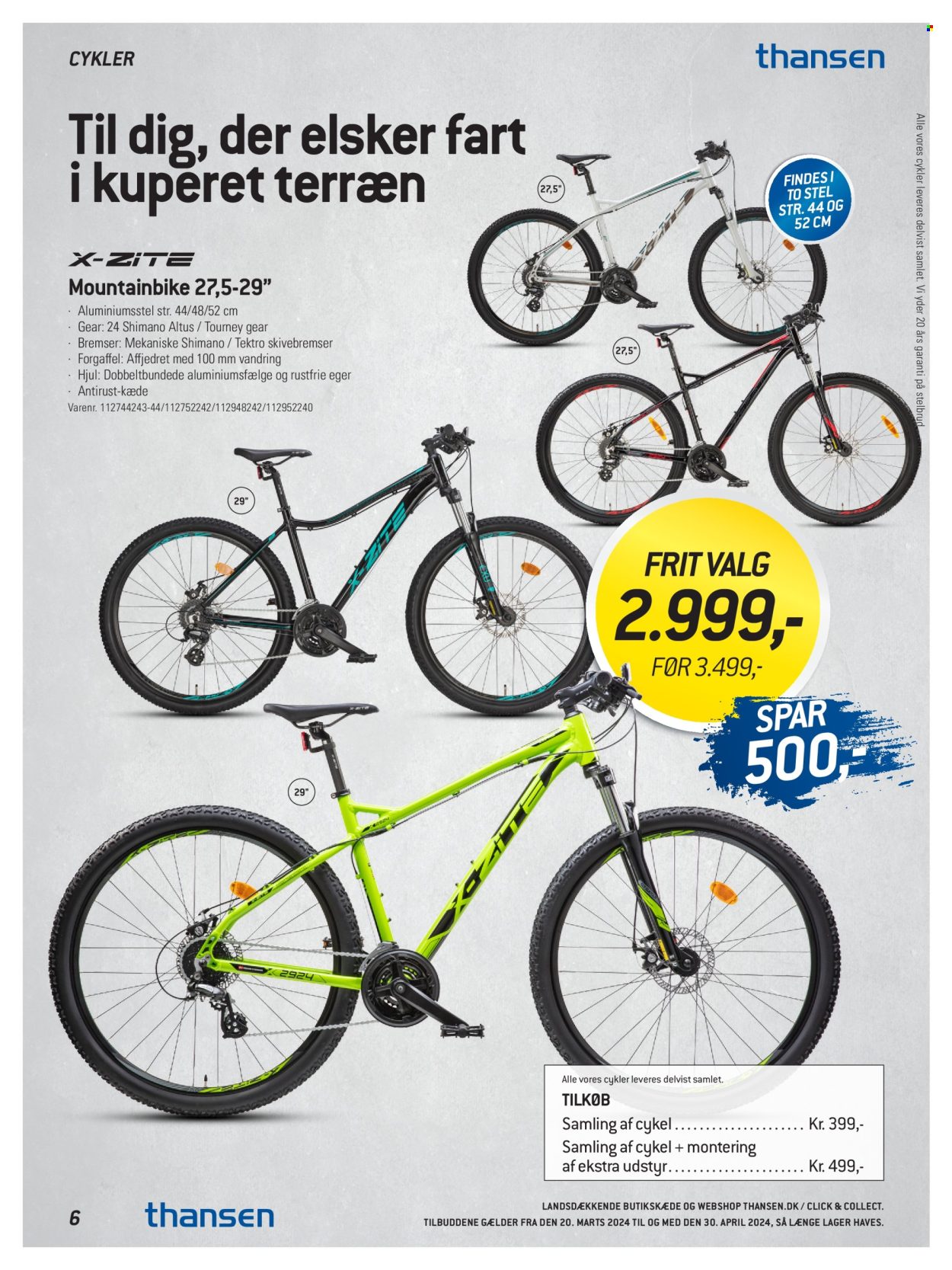 thumbnail - Thansen tilbud  - 20.3.2024 - 30.4.2024 - tilbudsprodukter - mountainbike. Side 6.