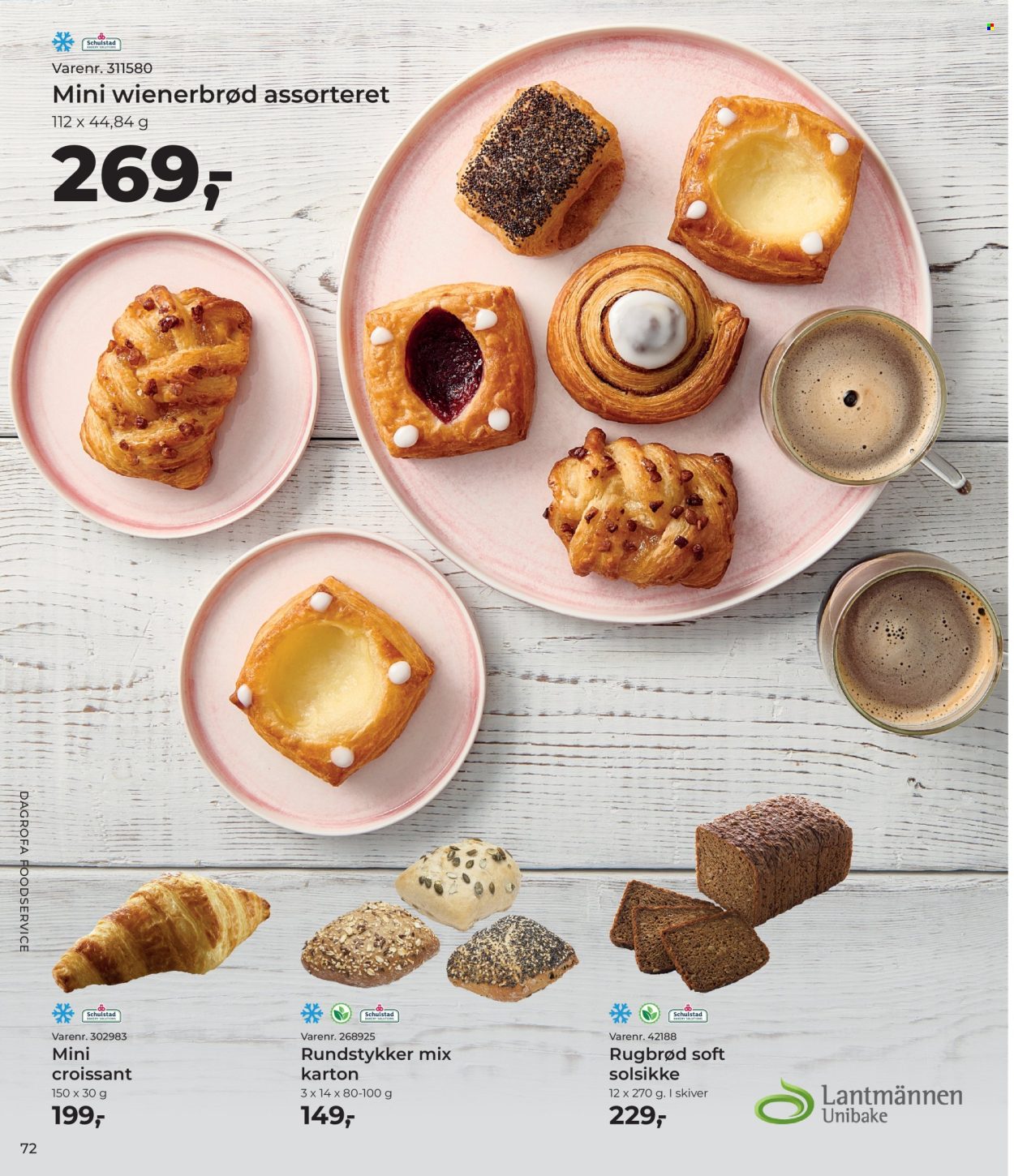 thumbnail - Dagrofa tilbud  - 1.4.2024 - 31.5.2024 - tilbudsprodukter - rugbrød, brød, croissant. Side 72.