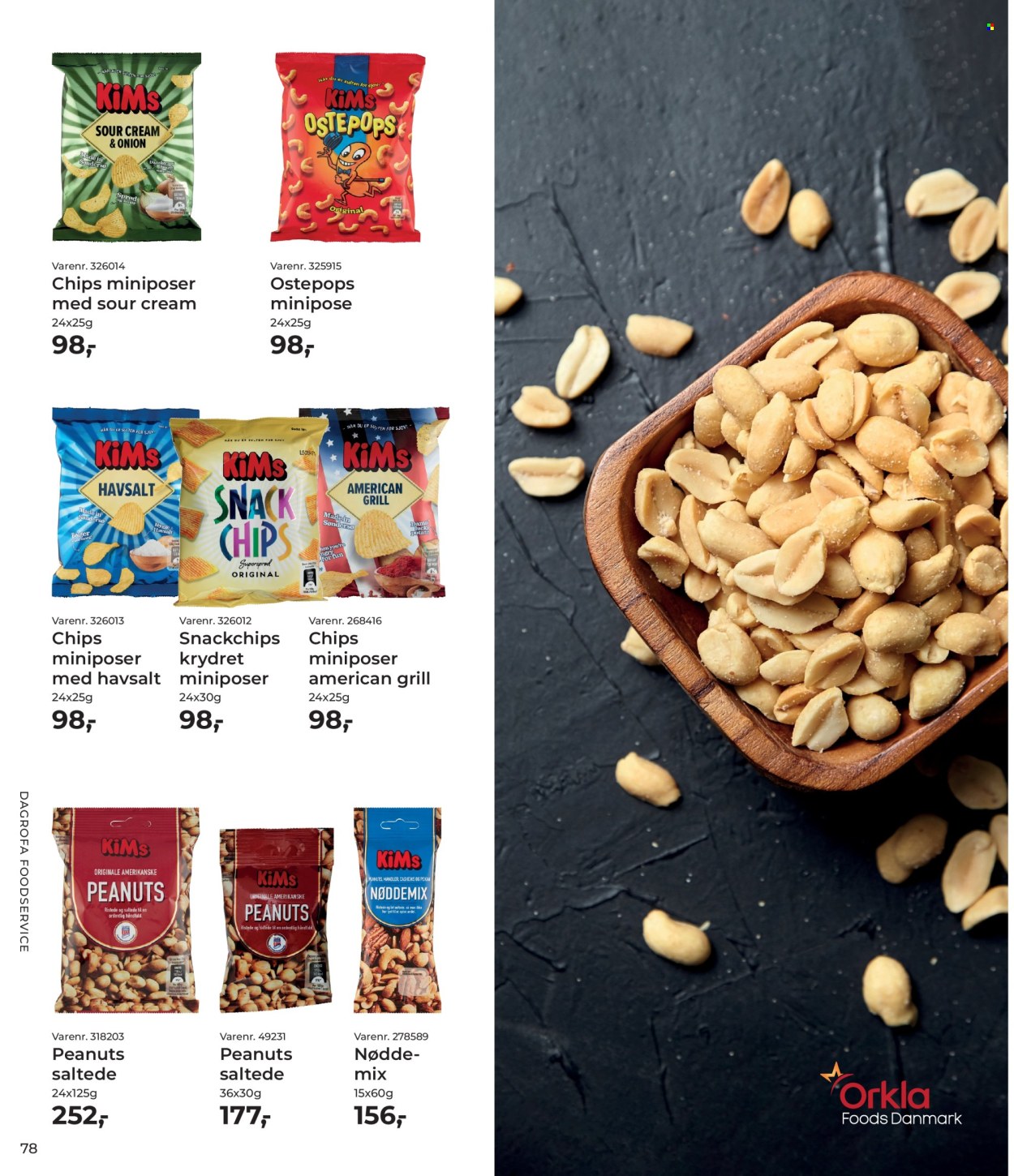 thumbnail - Dagrofa tilbud  - 1.4.2024 - 31.5.2024 - tilbudsprodukter - chips, mandler, peanuts. Side 78.