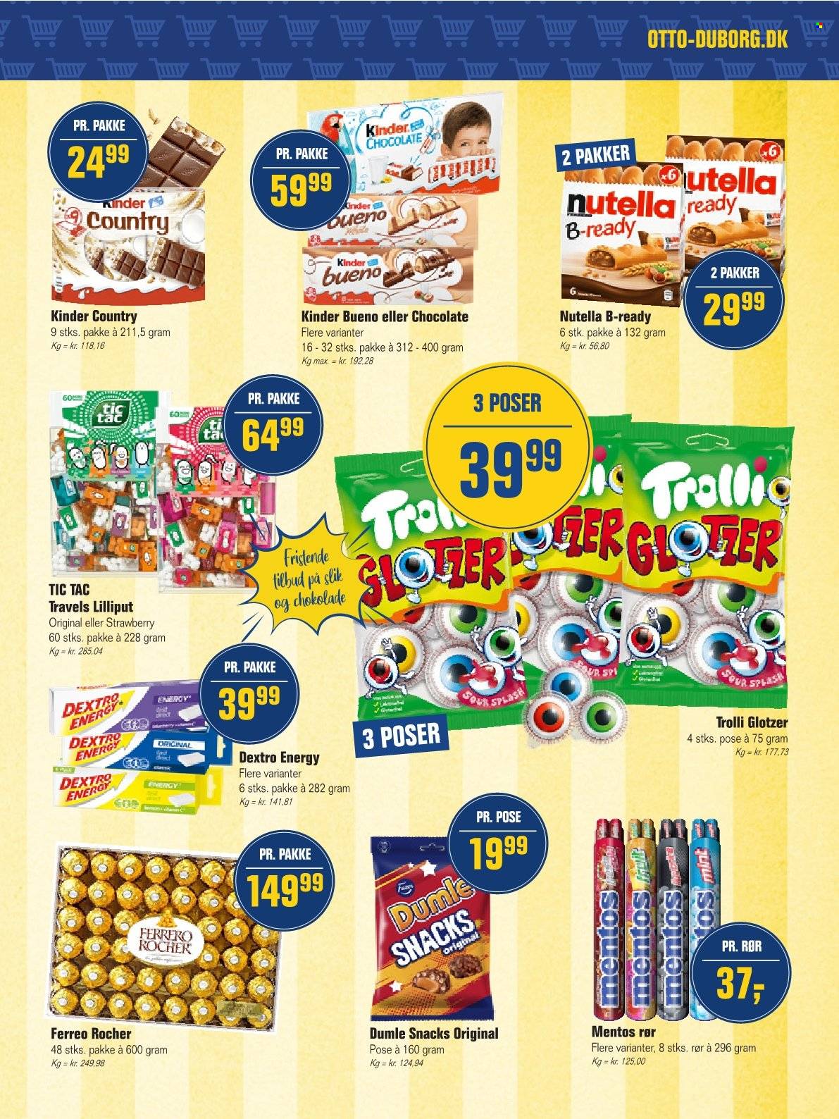 thumbnail - Otto Duborg tilbud  - 11.4.2024 - 1.5.2024 - tilbudsprodukter - Ferrero Rocher, chokolade, Mentos, Nutella. Side 5.