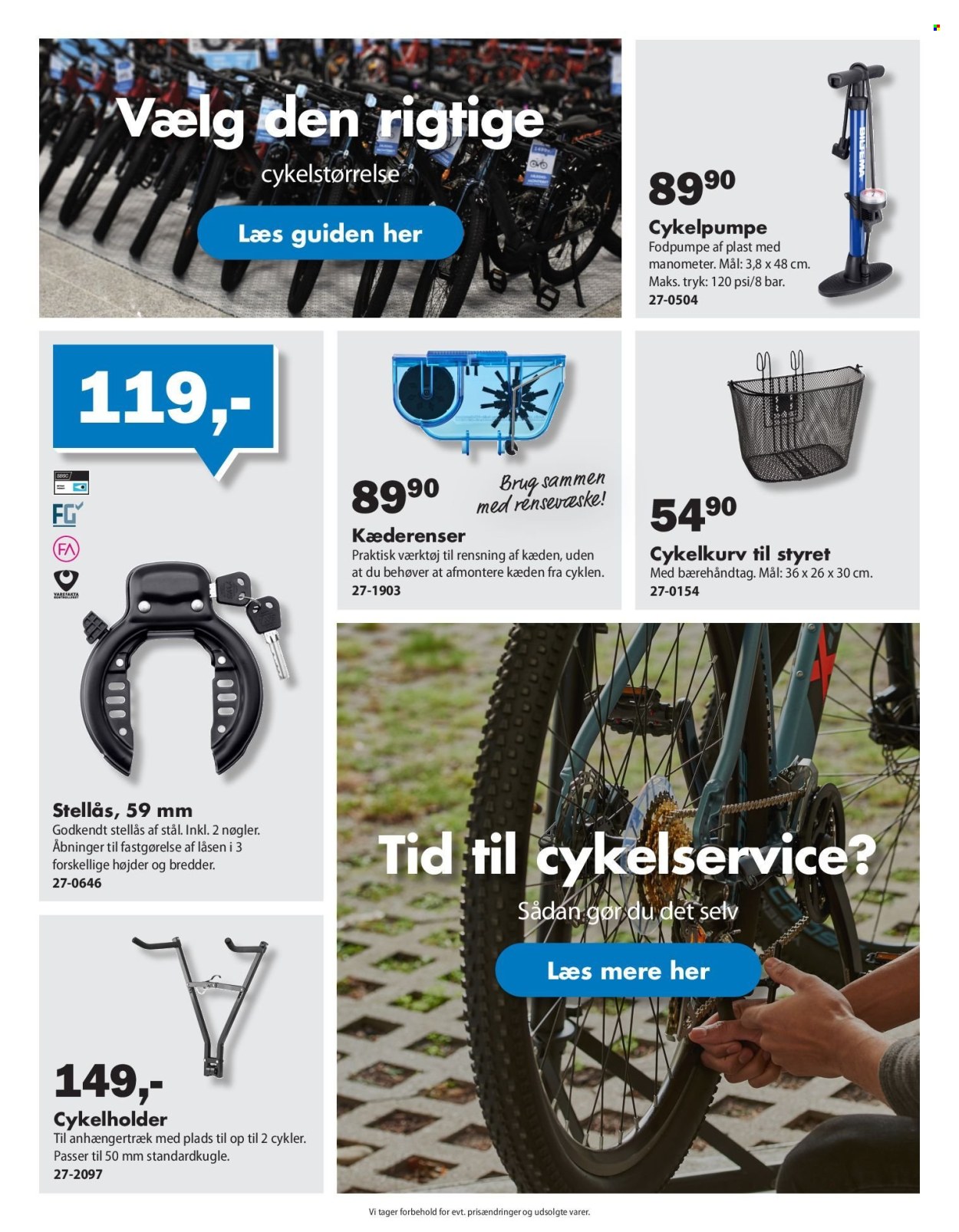 thumbnail - Biltema tilbud  - tilbudsprodukter - cykelkurv, cykelholder. Side 10.