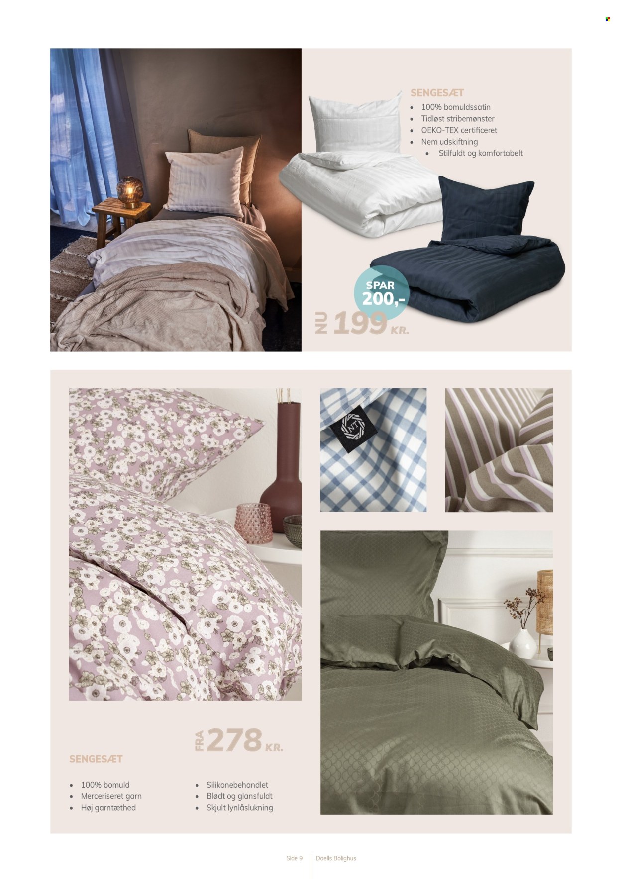 thumbnail - Daells Bolighus tilbud  - tilbudsprodukter - sengetøj. Side 9.
