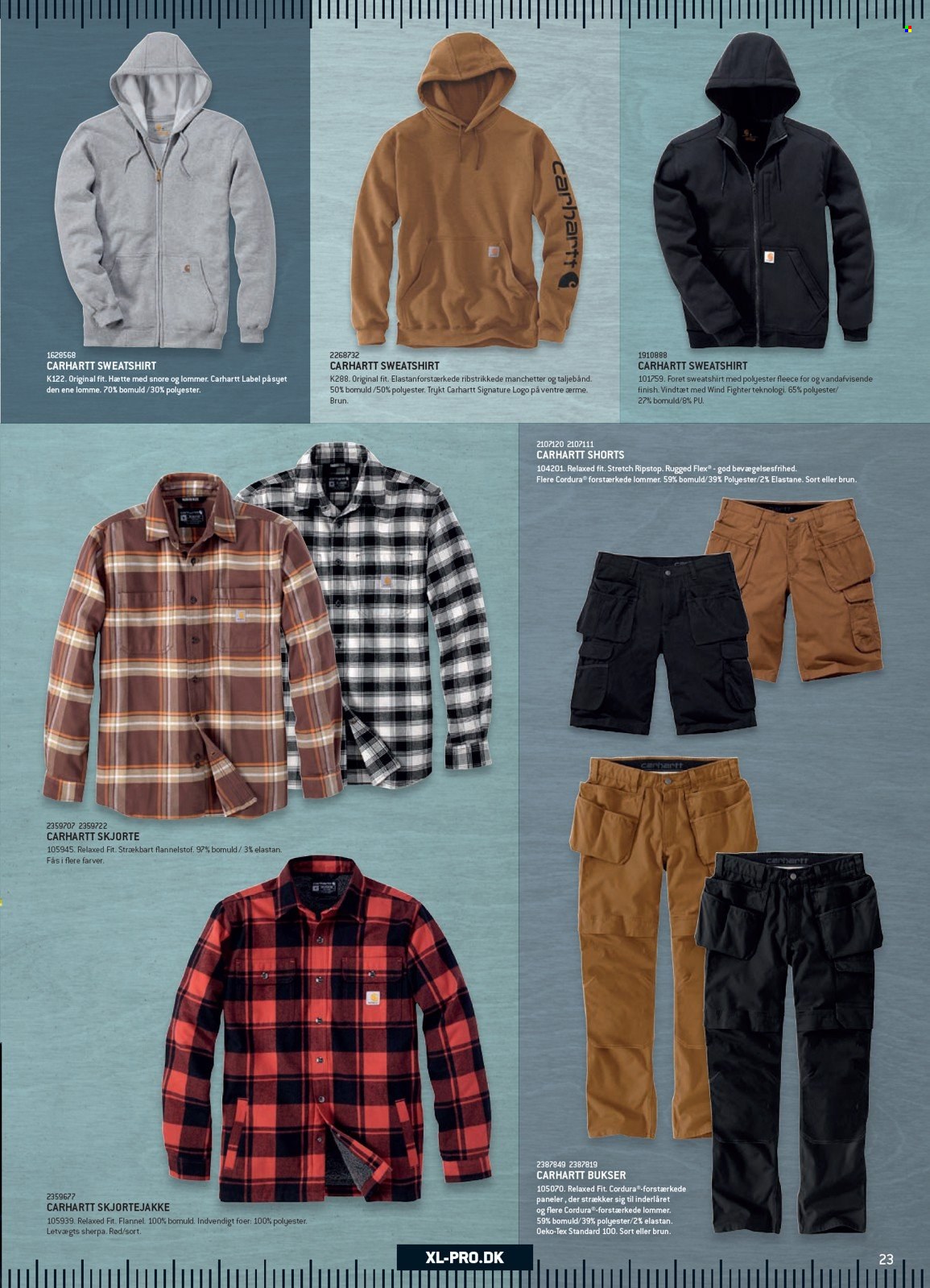 thumbnail - XL-BYG tilbud  - tilbudsprodukter - bukser, shorts, skjorte, sweatshirt. Side 23.