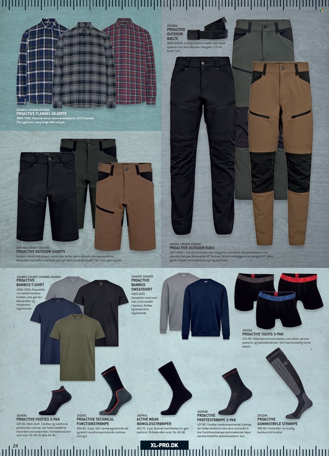 thumbnail - XL-BYG tilbud  - tilbudsprodukter - bukser, shorts, skjorte, T-shirt, sweatshirt, tights, gummistøvle. Side 24.