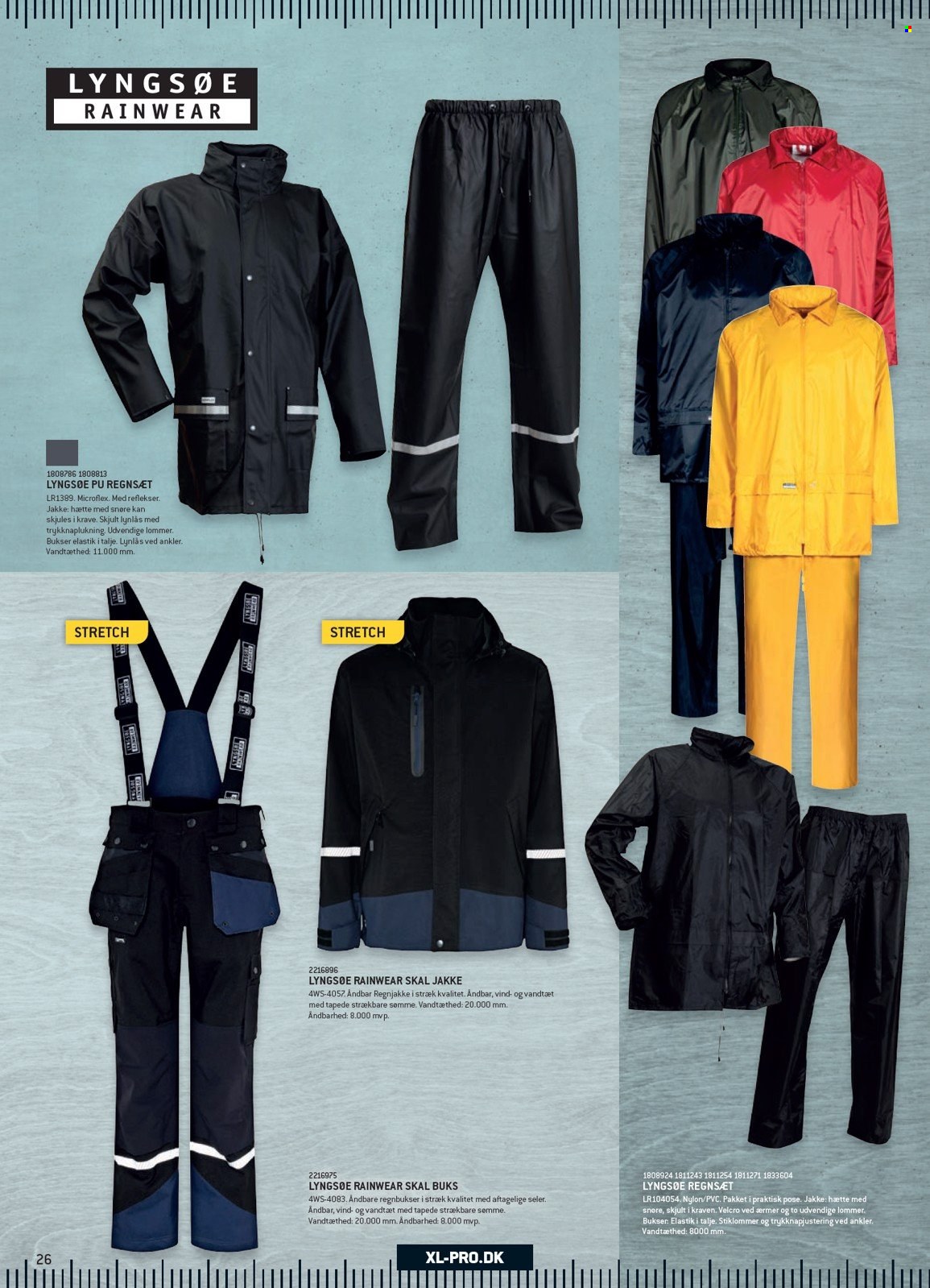 thumbnail - XL-BYG tilbud  - tilbudsprodukter - jakke, regnjakke, bukser. Side 26.