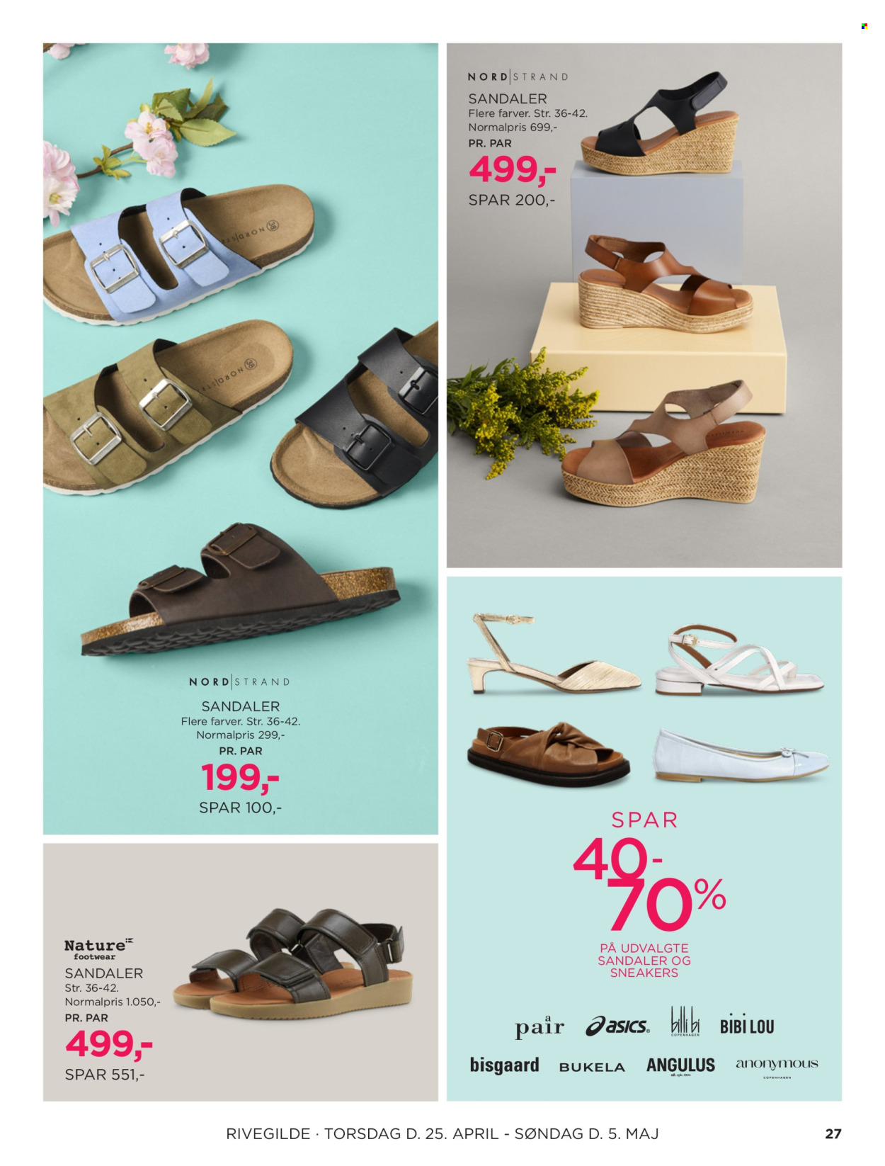 thumbnail - Salling tilbud  - 25.4.2024 - 5.5.2024 - tilbudsprodukter - sandaler, Sneakers. Side 27.