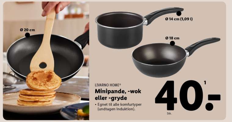 LIVARNO HOME Minipande, wok eller gryde