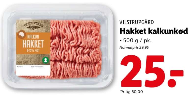 Hakket kalkunkød