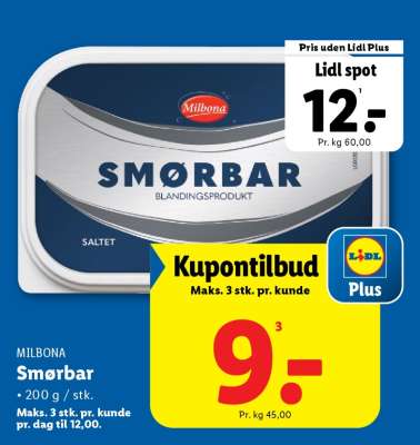 MILBONA Smørbar