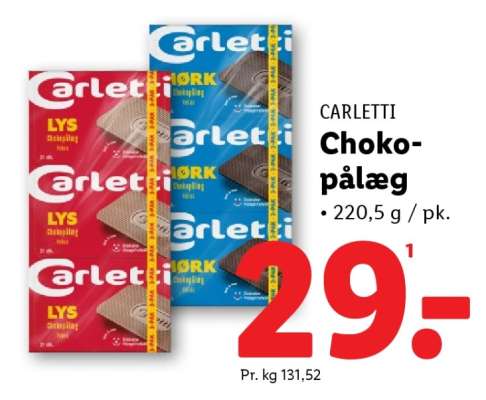 CARLETTI Choko-pålæg