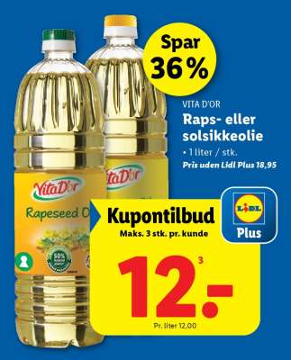 VITA D'OR Raps- eller solsikkeolie