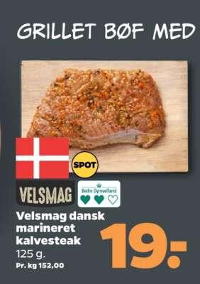 Velsmag dansk marineret kalvesteak