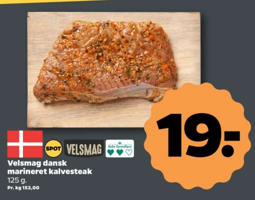 Velsmag dansk marineret kalvesteak
