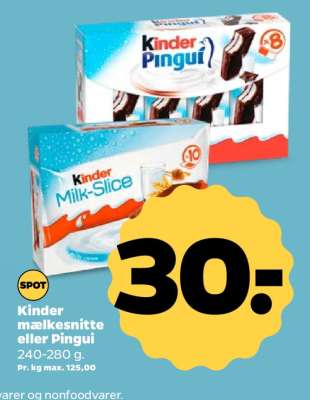 Kinder mælkesnitte eller Pingui