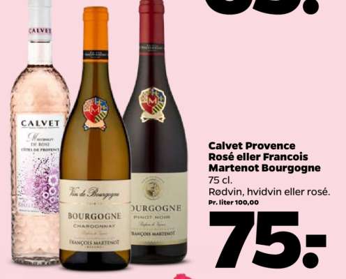 Calvet Provence Rosé eller Francois Martenot Bourgogne