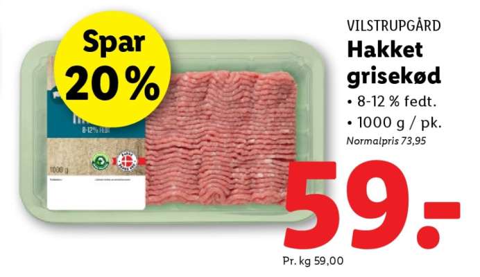 Vilstrupgård Hakket grisekød
