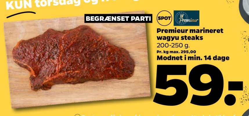 Premieur marineret wagyu steaks
