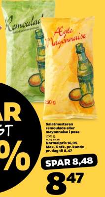 Salatmesteren remoulade eller mayonnaise i pose