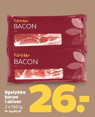 Egelykke bacon i skiver