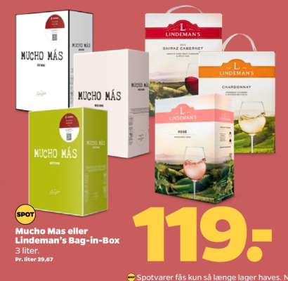Mucho Más eller Lindeman's Bag-in-Box