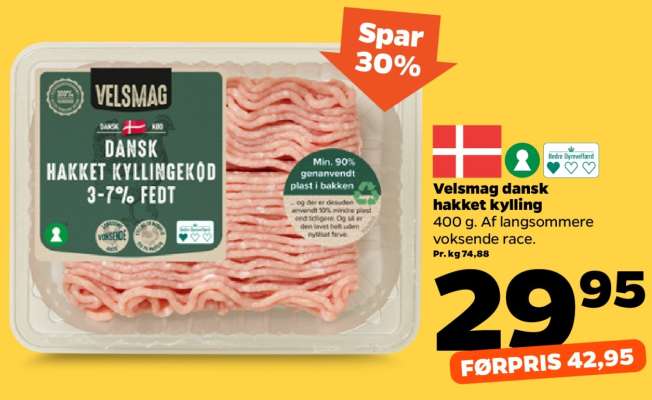 Velsmag dansk hakket kylling