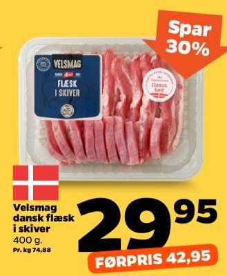 Velsmag dansk flæsk i skiver