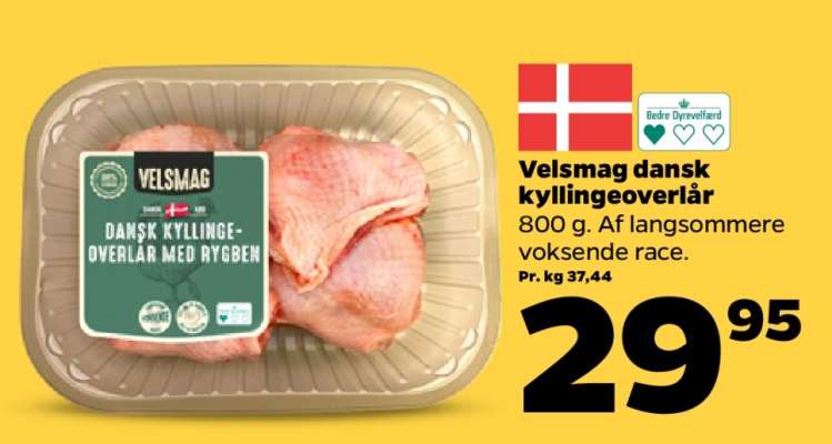 Velsmag dansk kyllingeoverlår