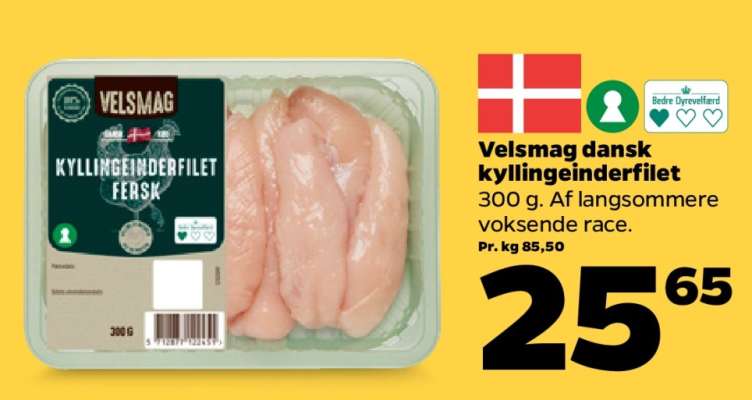 Velsmag dansk kyllingeinderfilet