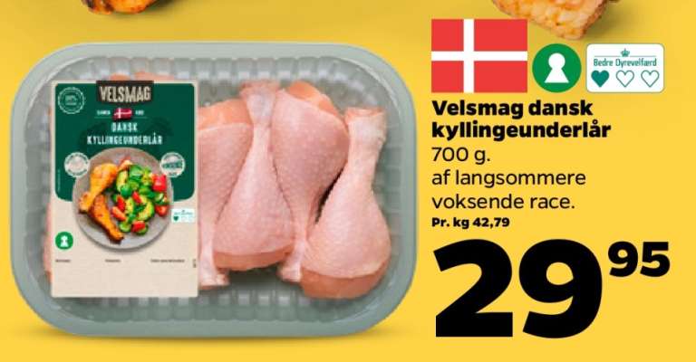 Velsmag dansk kyllingeunderlår