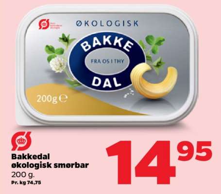 Bakkedal økologisk smørbar