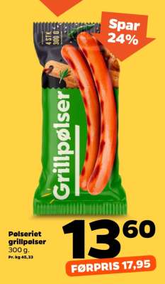 Pølseriet grillpølser 300 g